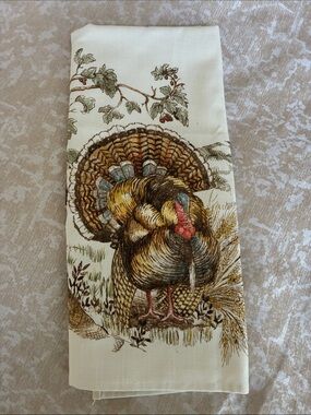 Williams-Sonoma Plymouth Turkey kitchen towel NWOT